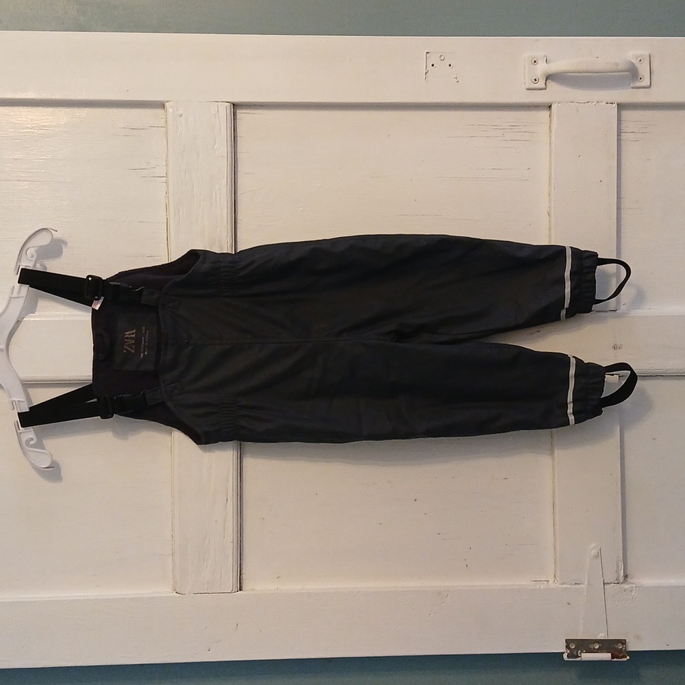 Zara fleecw lined Rain suit/ Puddle Suit 18-24 month gray